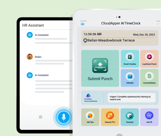 CloudApper-ai-timeclock-kiosk-app-devices